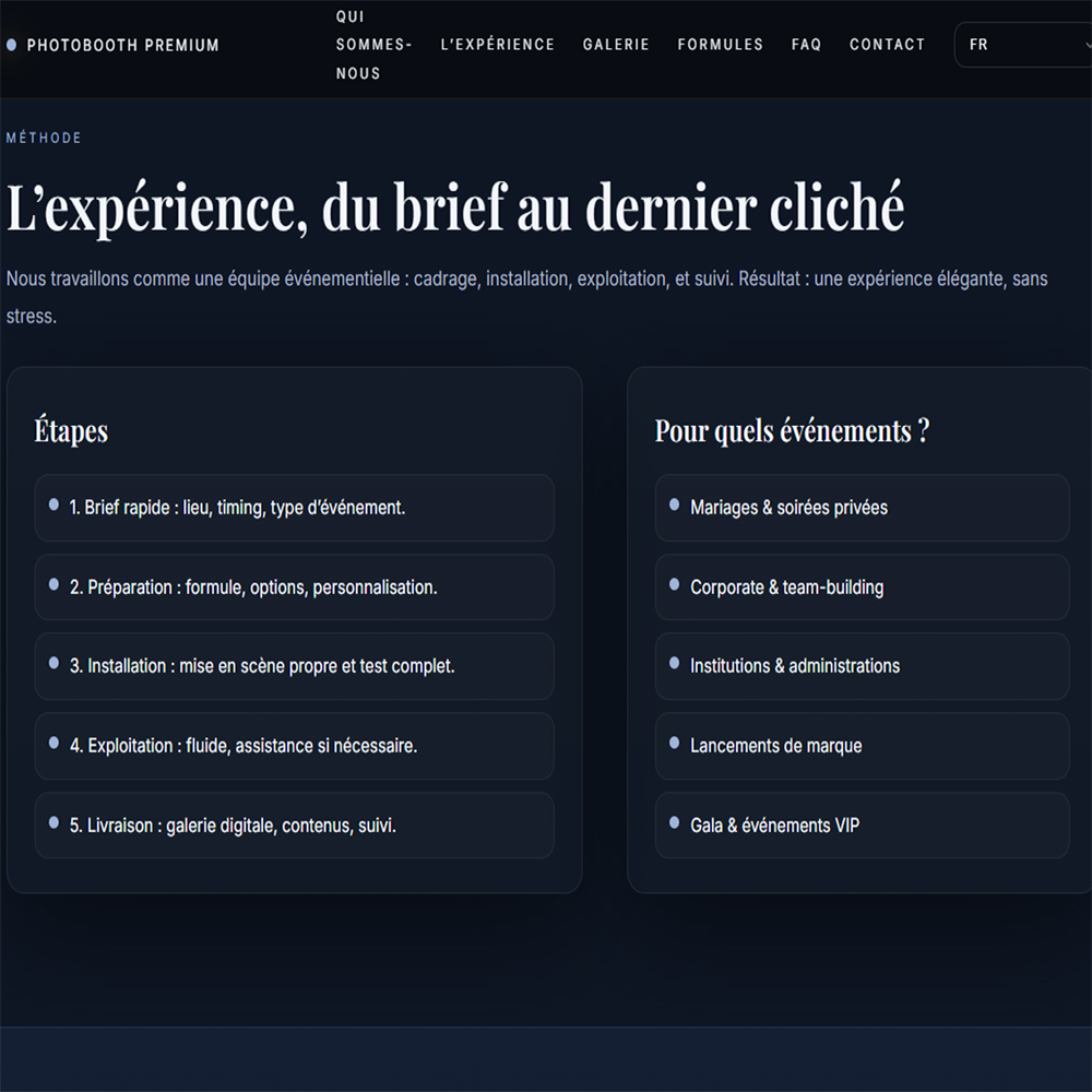 Site web de location de photobooth – Image 2